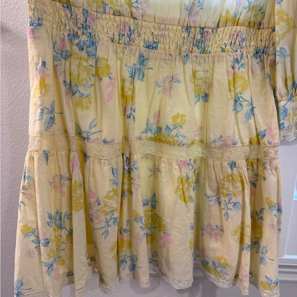 LoveShackFancy/Target Yellow Smocked Ruffled Sundress - Picture 4 of 6